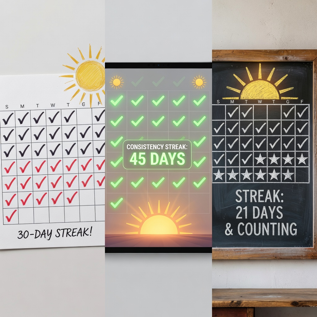 Habit calendar tracking system